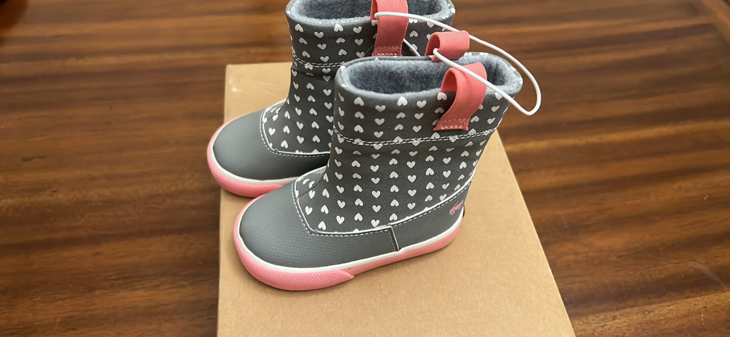 Toddler See Kai Run Basics Ripley Hearts Pull-On Boots