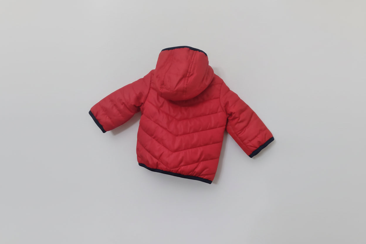 First Impressions Baby Boys Hooded 3-6 months Red and Blue Puffer Jacket