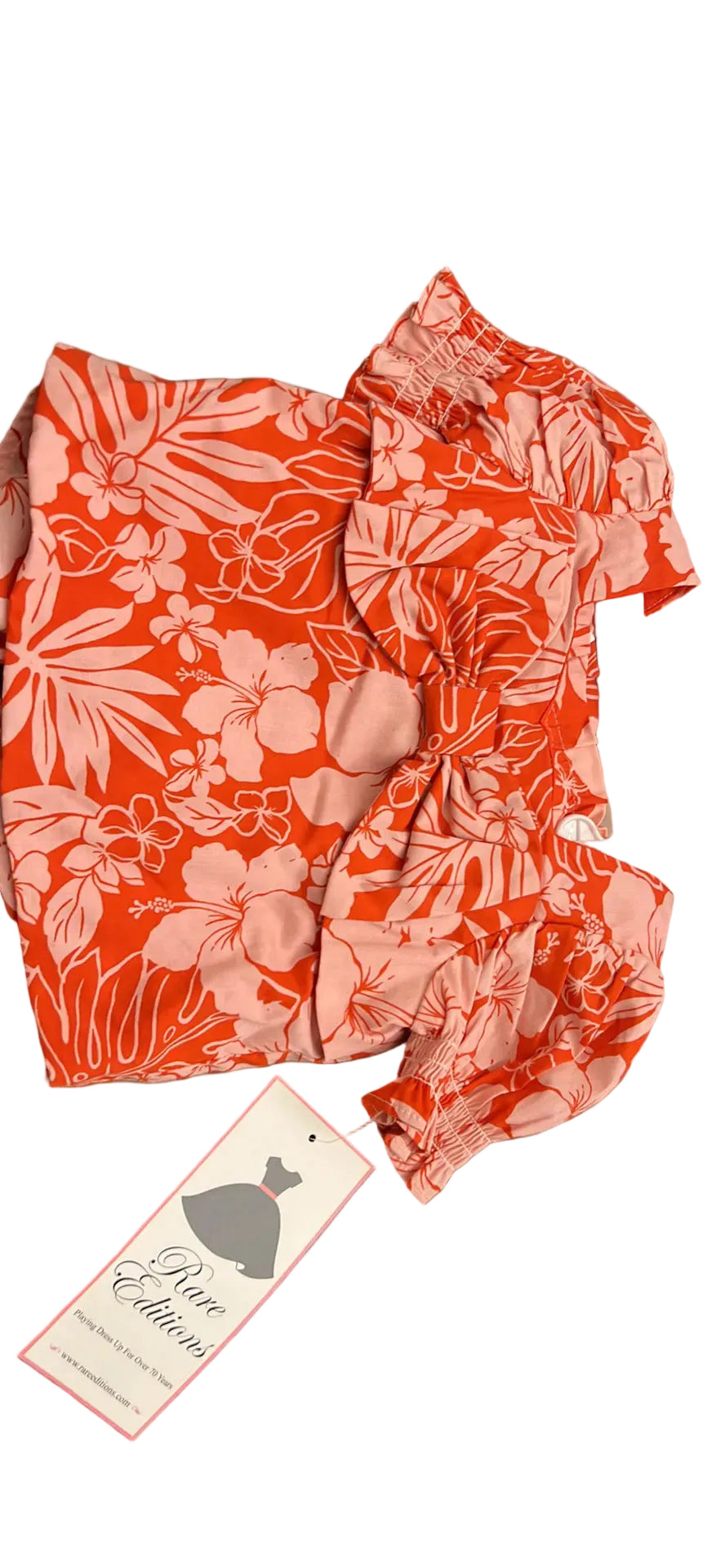 Rare Editions Baby Girl's Floral Pattern 2 Piece Set Top and matching Shorts Outfit - 12 months