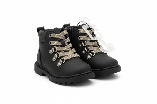 Toddler Boys Atlas Lace-Up Combat Boots Black