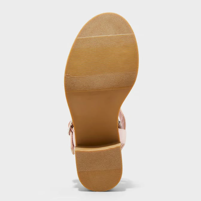 Kids' Belle Satin Dress Heels Blush - art class - CHOOSE SIZE
