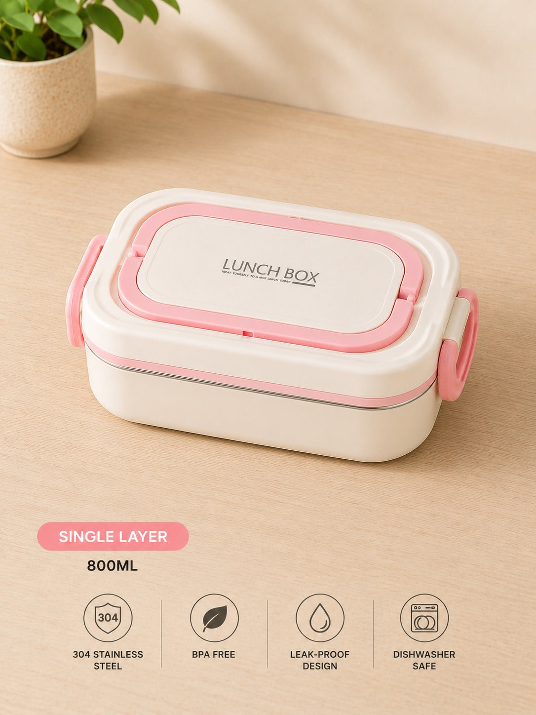 304 Stainless Steel Bento Lunch box for Adults  With Insulated bag- CHOOSE SIZE