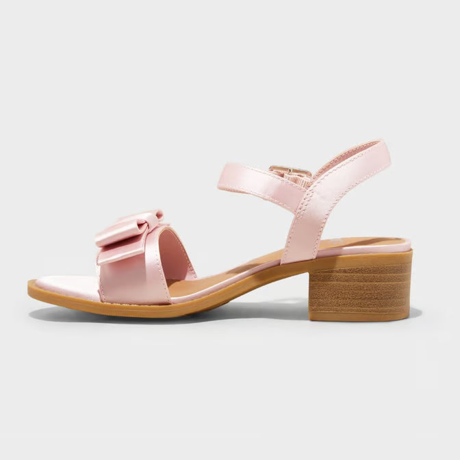 Kids' Belle Satin Dress Heels Blush - art class - CHOOSE SIZE