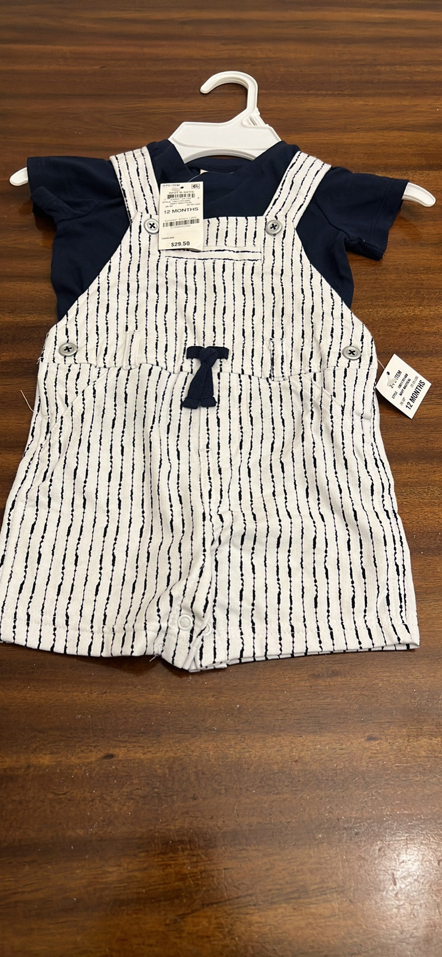 First Impressions Baby Boy overall outfit set -12 months