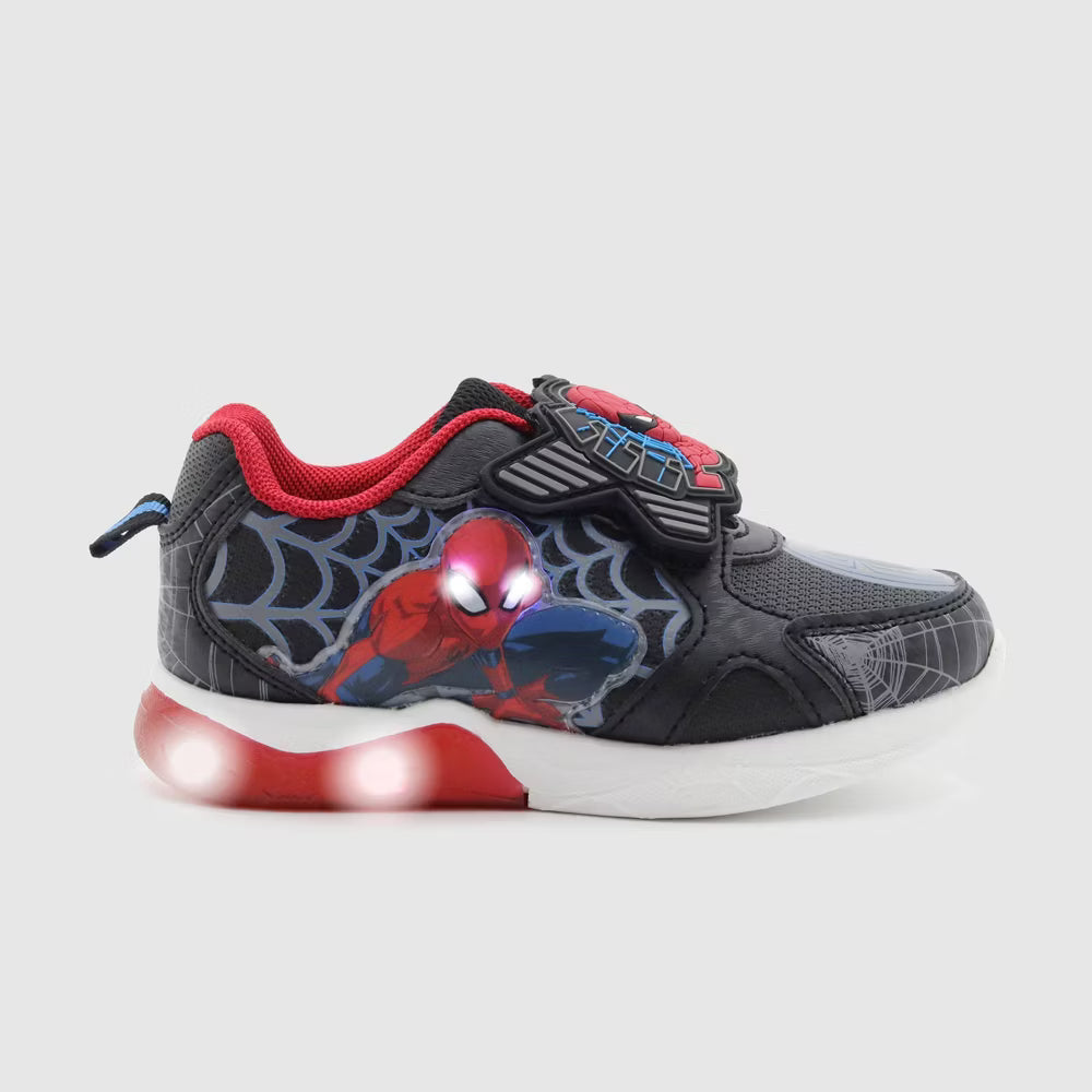 Marvel Little Boy Spider-Man Light Up Sneakers Black - Size 13