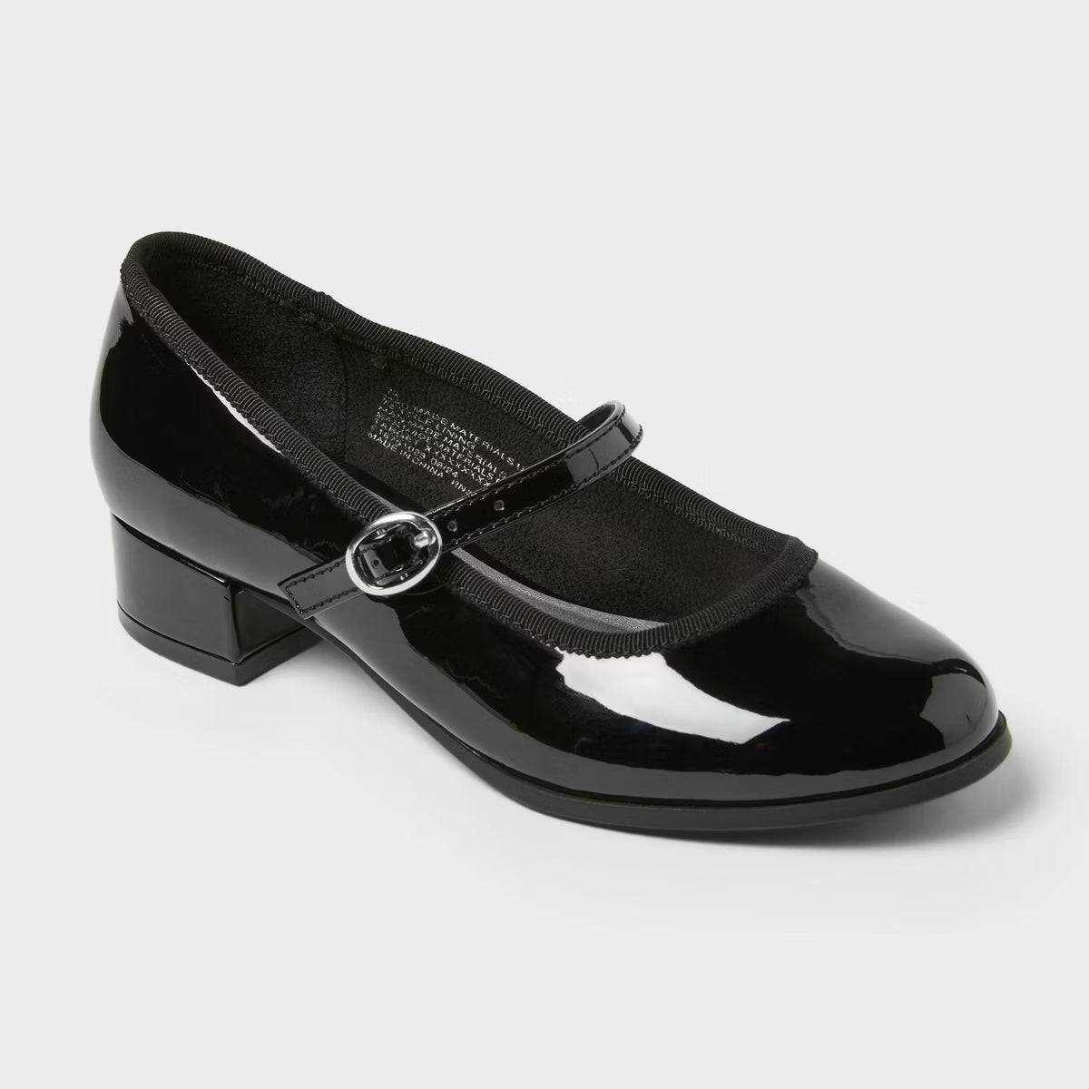 Kids' Avi Patent Dress Heels Black - Cat & Jack™ - Size 4