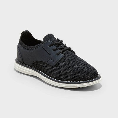 Boys Cat & Jack Elijah Knit Casual Dress Oxford Shoe Heathered Black- CHOOSE SIZE