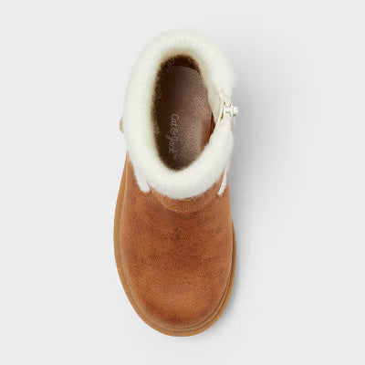 Cat & Jack™ Toddler Girls' Trista Zippered Booties Cogna - CHOOSE SIZE