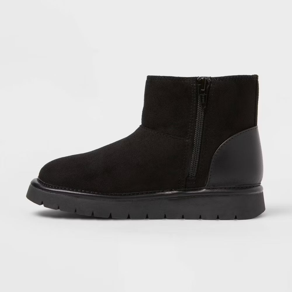 Girls' Honor Faux Suede Style Boots Black - Cat & Jack