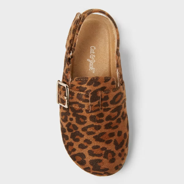 Toddler Berlin Clogs Brown- Cat & Jack™  Leopard Spot Pattern - CHOOSE SIZE