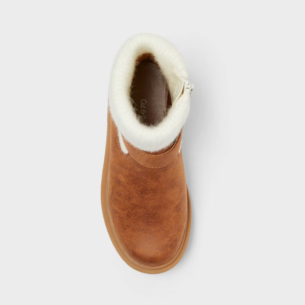Cat & Jack™  Girls' Kristie Lug Sole Boots  Cogna - CHOOSE SIZE