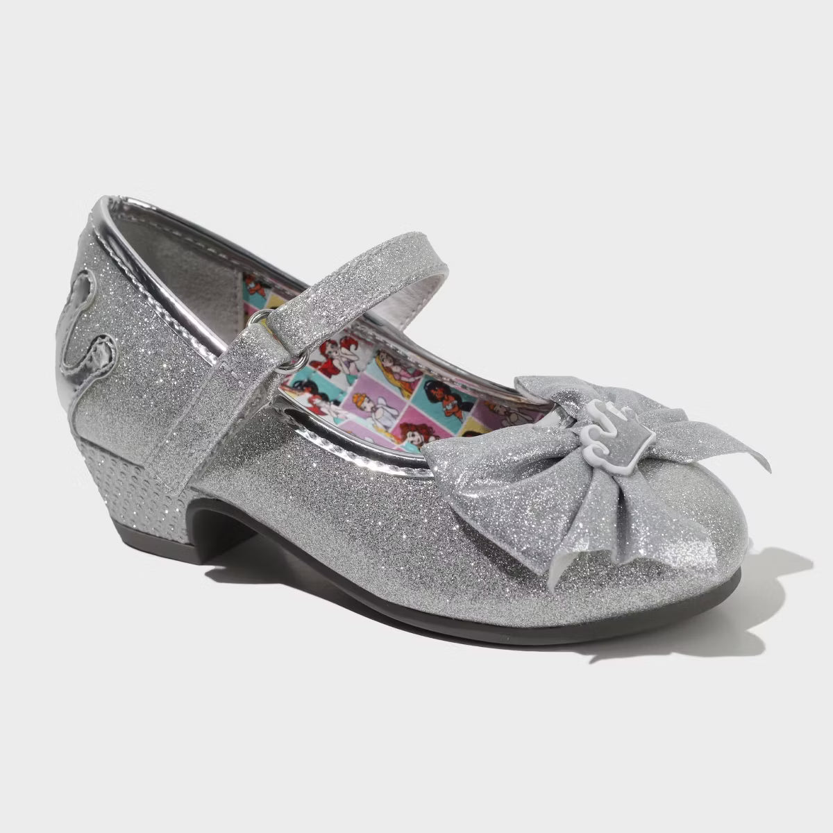 Toddler Girls' Disney Mary Jane Heels Silver - Size 6