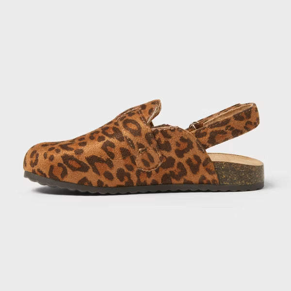 Toddler Berlin Clogs Brown- Cat & Jack™  Leopard Spot Pattern - CHOOSE SIZE