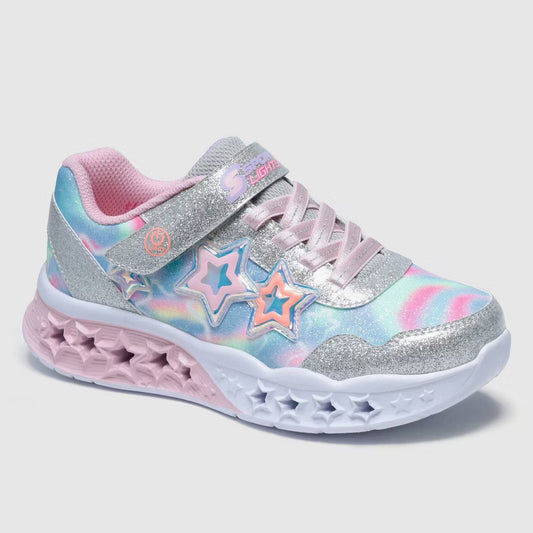 Skechers S Sport  Girls Bree Light Up Sneakers Silver/Multi - Size 1
