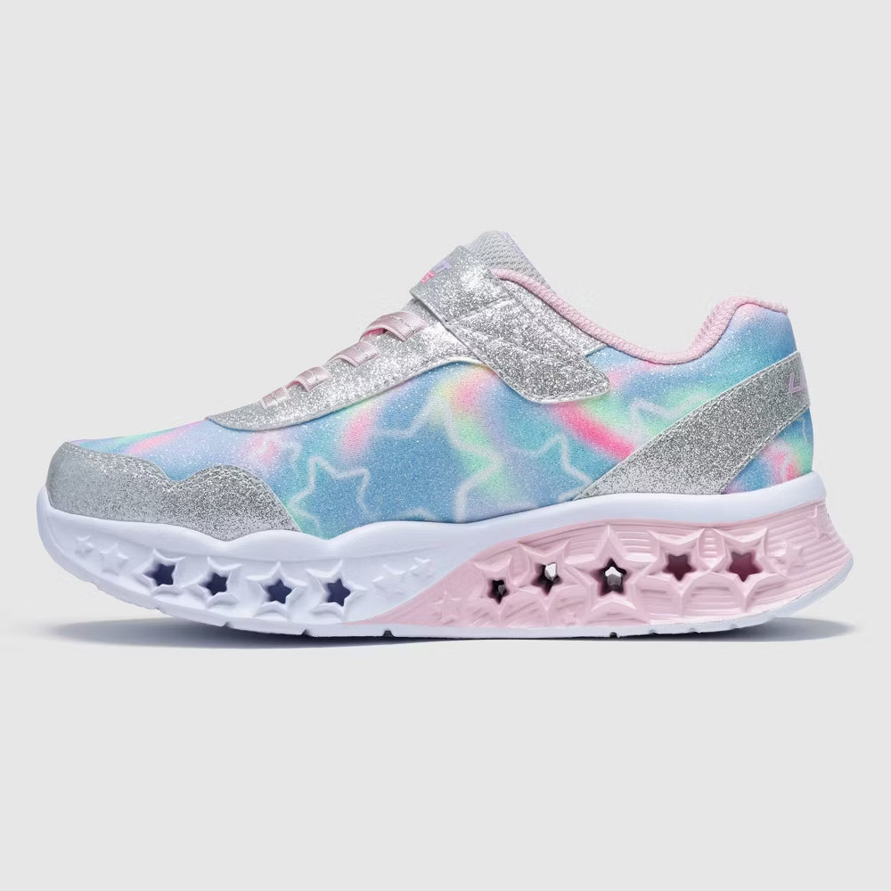 Skechers S Sport  Girls Bree Light Up Sneakers Silver/Multi - Size 1