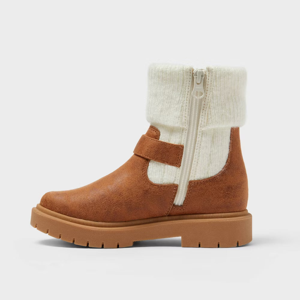 Cat & Jack™  Girls' Kristie Lug Sole Boots  Cogna - CHOOSE SIZE