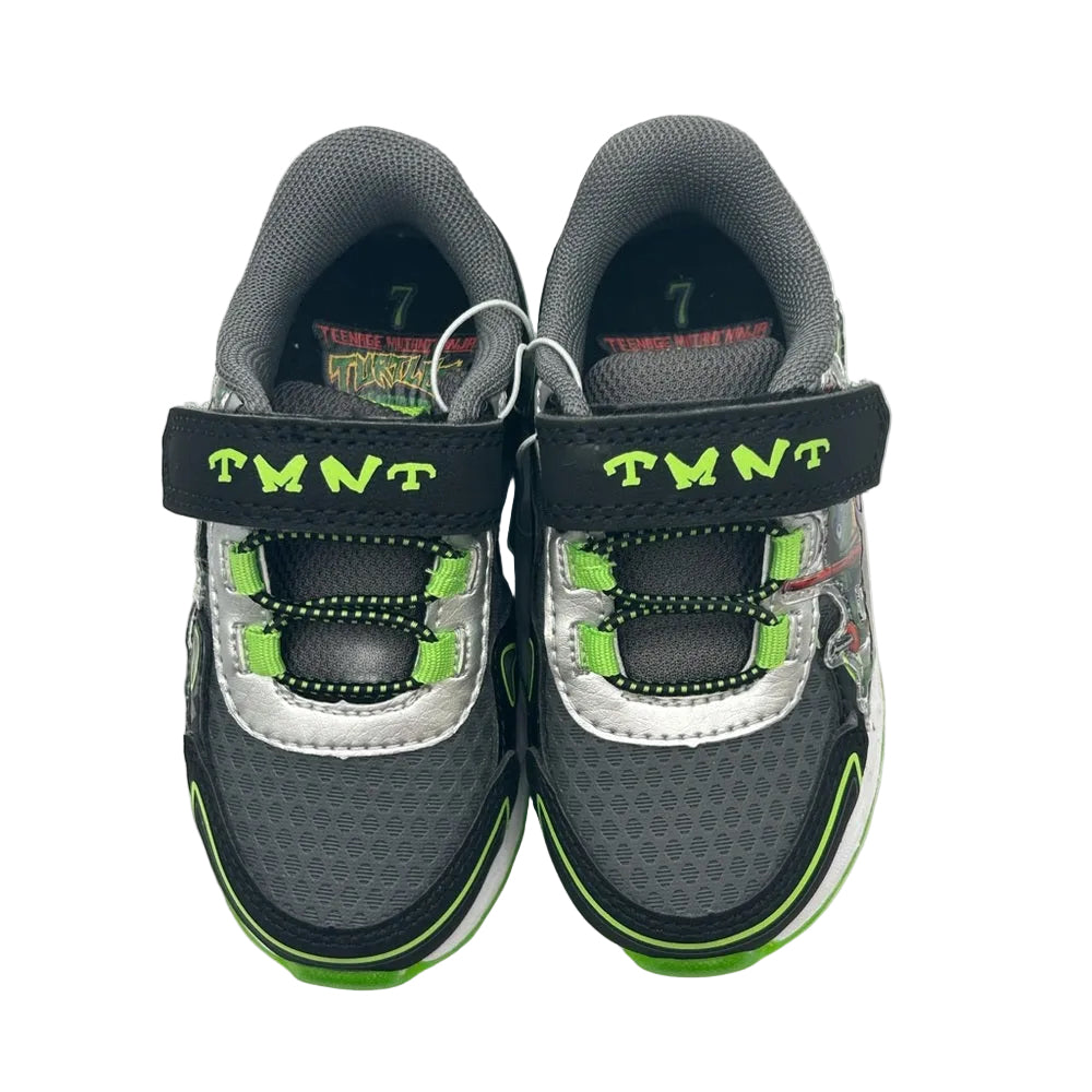 Teenage Mutant Ninja Turtles Boys Light Up Sneakers  Gray Black - Size 7
