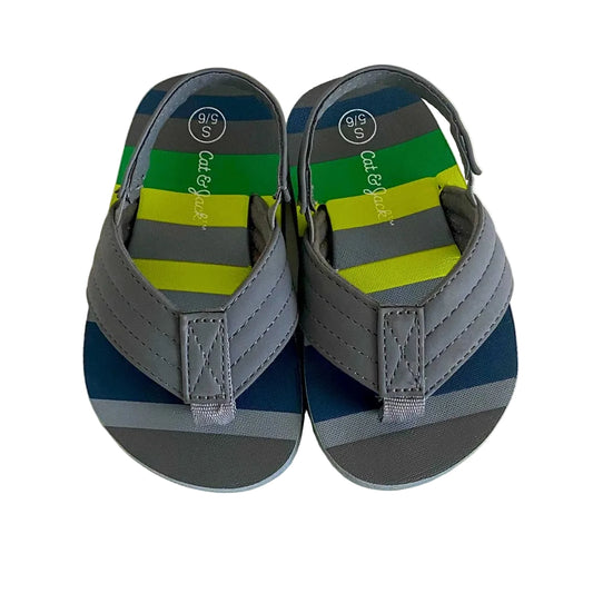 Cat & Jack Kids' Boys Ash Flip Flop Sandals - Size S ( 5/6)