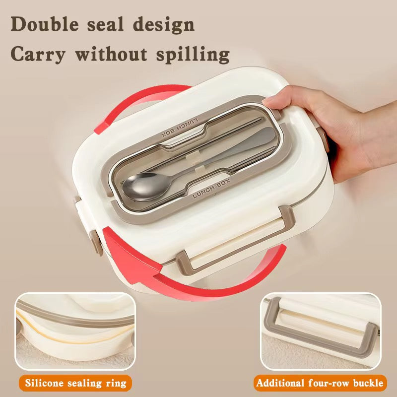 304 Stainless Steel Lunch box for Adults with Insulated Bag & Spoon