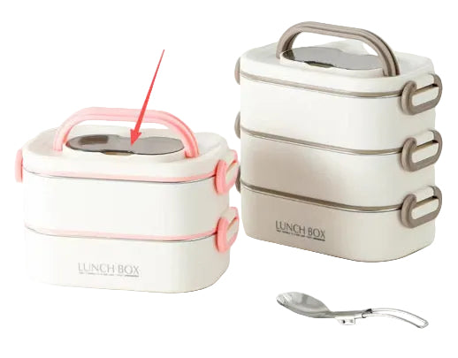 304 Stainless Steel Lunch box for Adults with Insulated Bag & Spoon