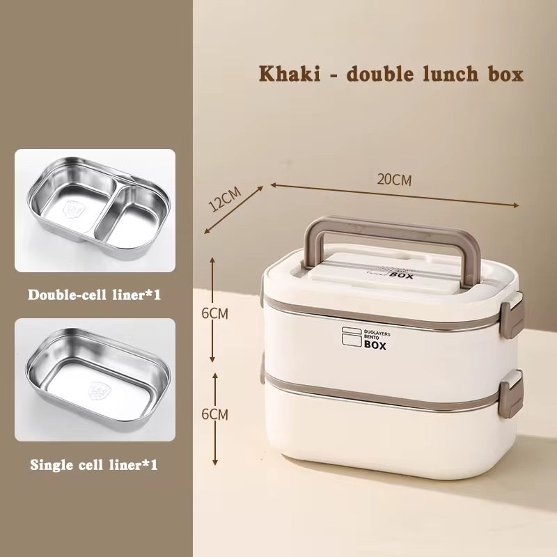 304 Stainless Steel Bento Lunch box for Adults  With Insulated bag- CHOOSE SIZE