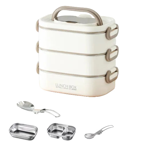 304 Stainless Steel Lunch box for Adults with Insulated Bag & Spoon