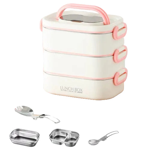 304 Stainless Steel Lunch box with Insulated Bag & Spoon- Choose sz