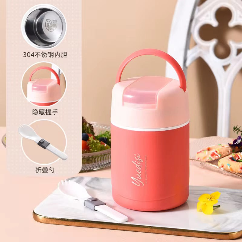 480ml Stainless Steel Food Flask Bento Lunch Box - CHOOSE COLOR