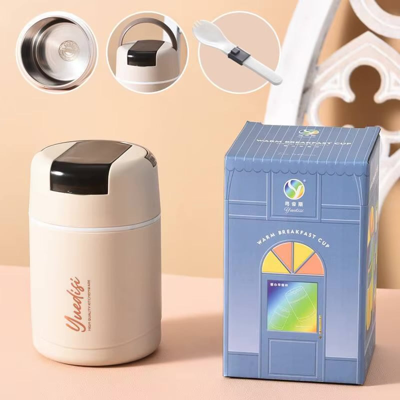 480ml Stainless Steel Food Flask Bento Lunch Box - CHOOSE COLOR