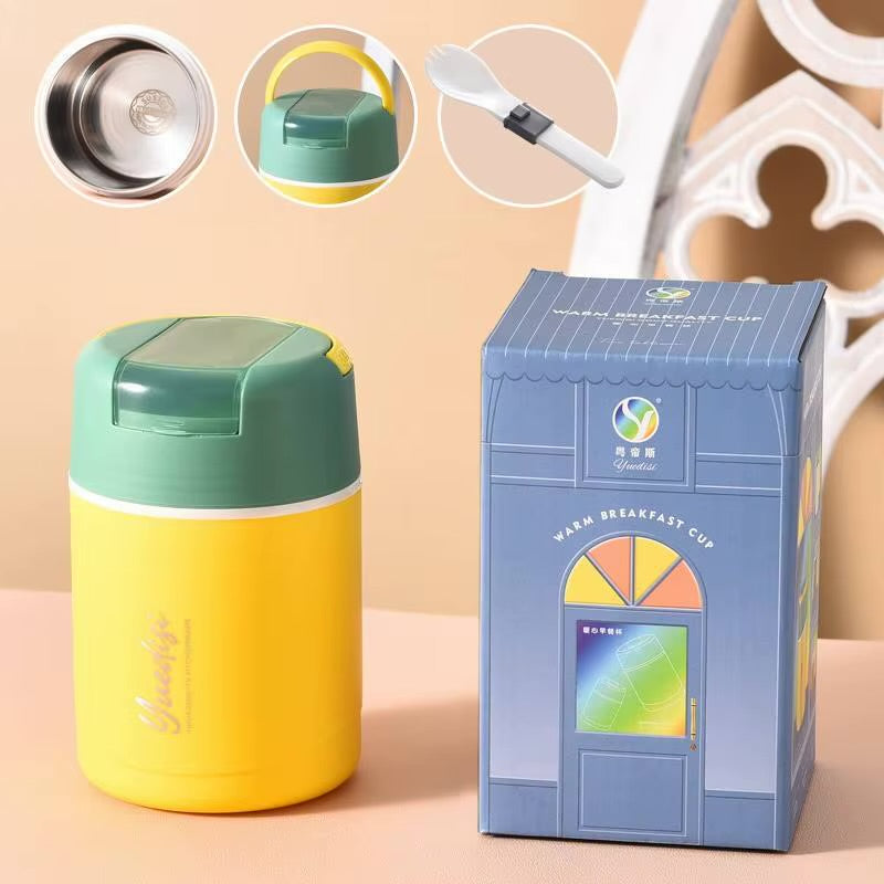 480ml Stainless Steel Food Flask Bento Lunch Box - CHOOSE COLOR