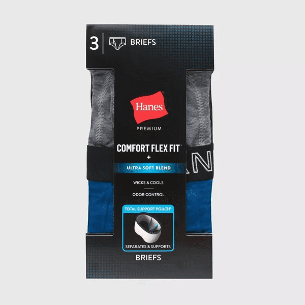 Hanes Premium Men's Briefs with Total Support Pouch 3pk - Large