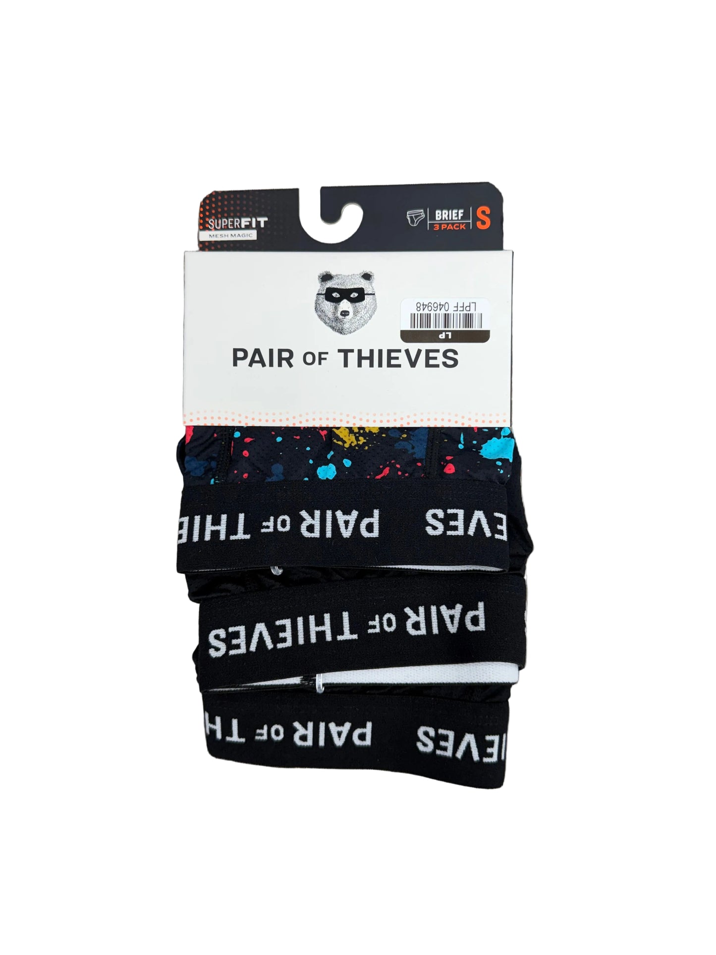 Pair of Thieves Men's SuperFit  Mesh Magics Boxer Brief Black/Blue - S