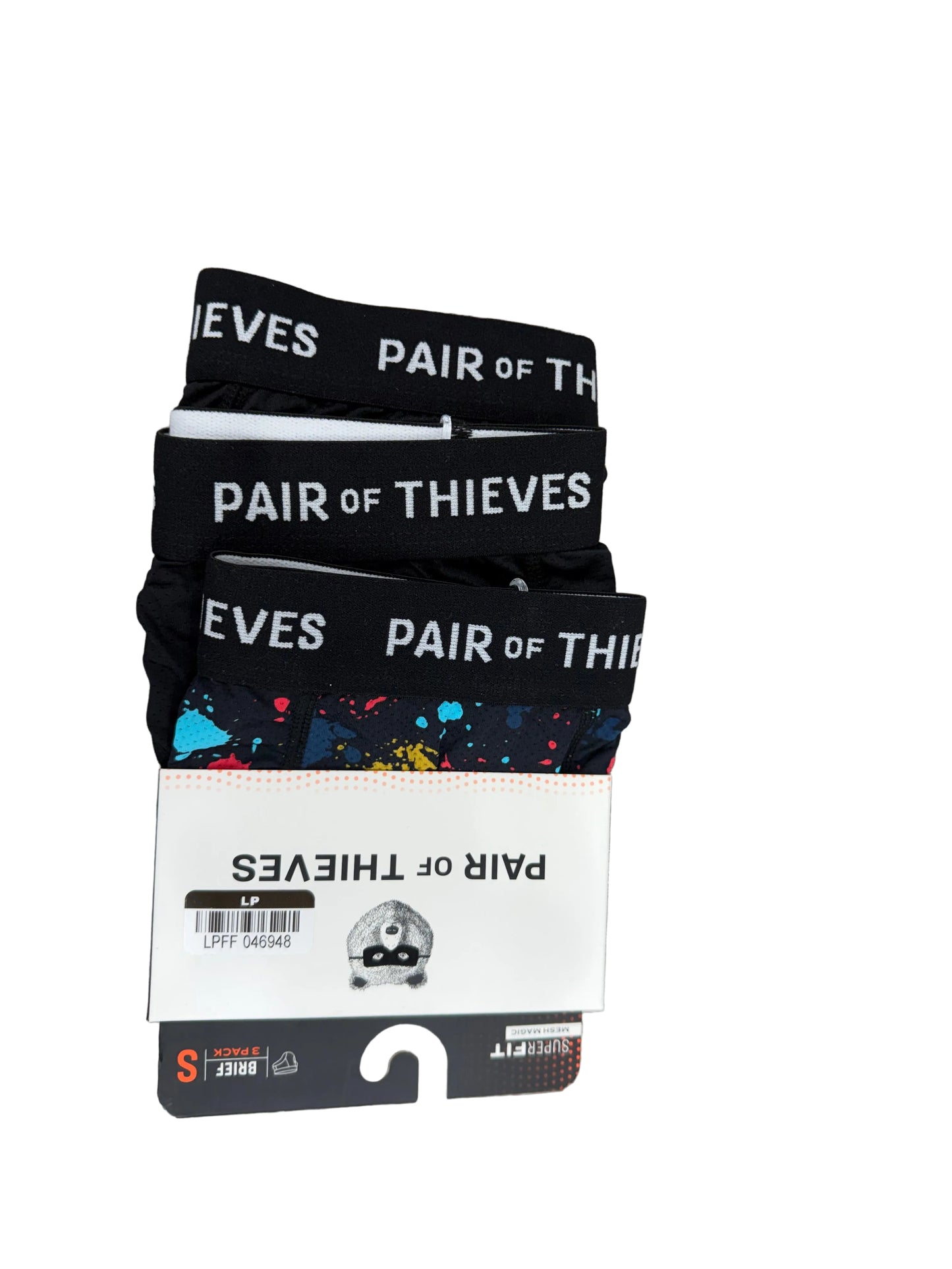 Pair of Thieves Men's SuperFit  Mesh Magics Boxer Brief Black/Blue - S