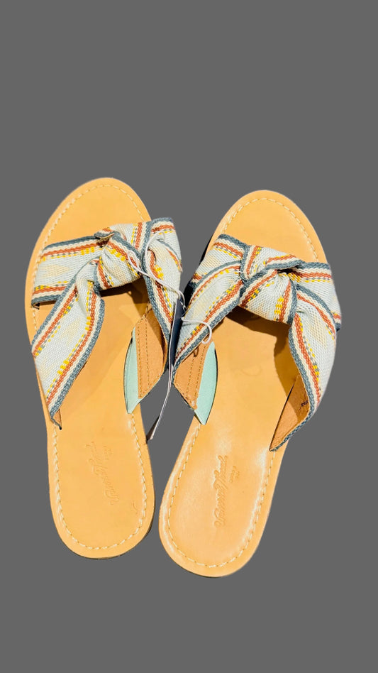 Universal Thread Women's Melody Knotted Slide Sandals Teal - Size 7