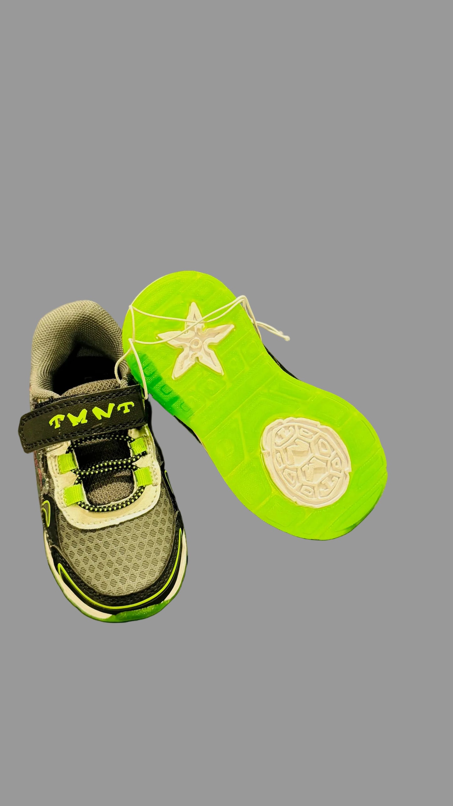 Toddler Boys Disney TMNT Light - Up Athletic Sneakers Black- 7