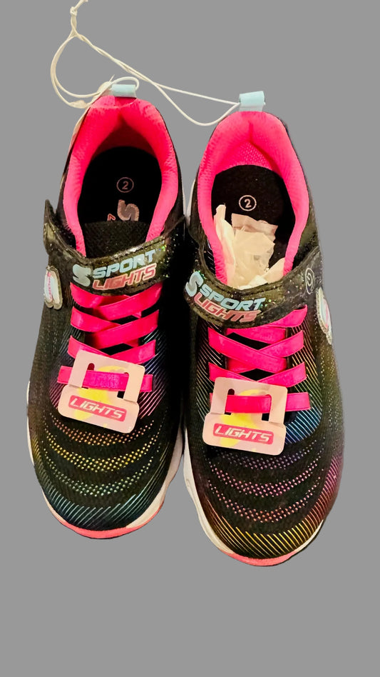 S sport By Skechers Kids' Jazmin 2.0  Light up Sneakers- Black