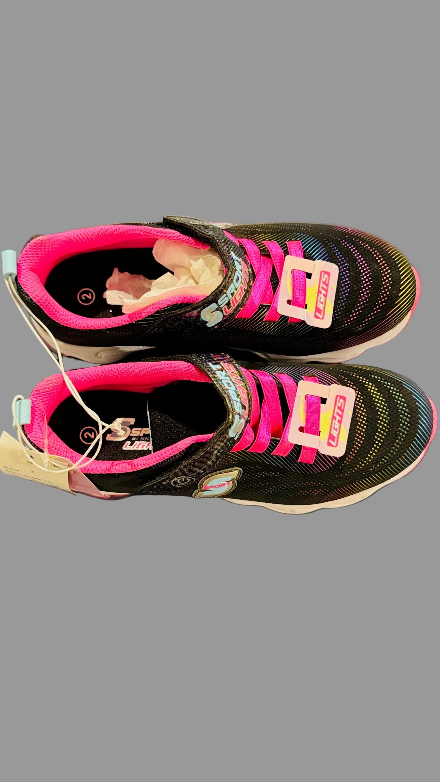 S sport By Skechers Kids' Jazmin 2.0  Light up Sneakers- Black