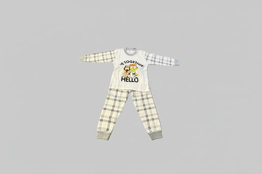 Kids Pajamas set 100% printed Cotton Sleepwear - Size 2T