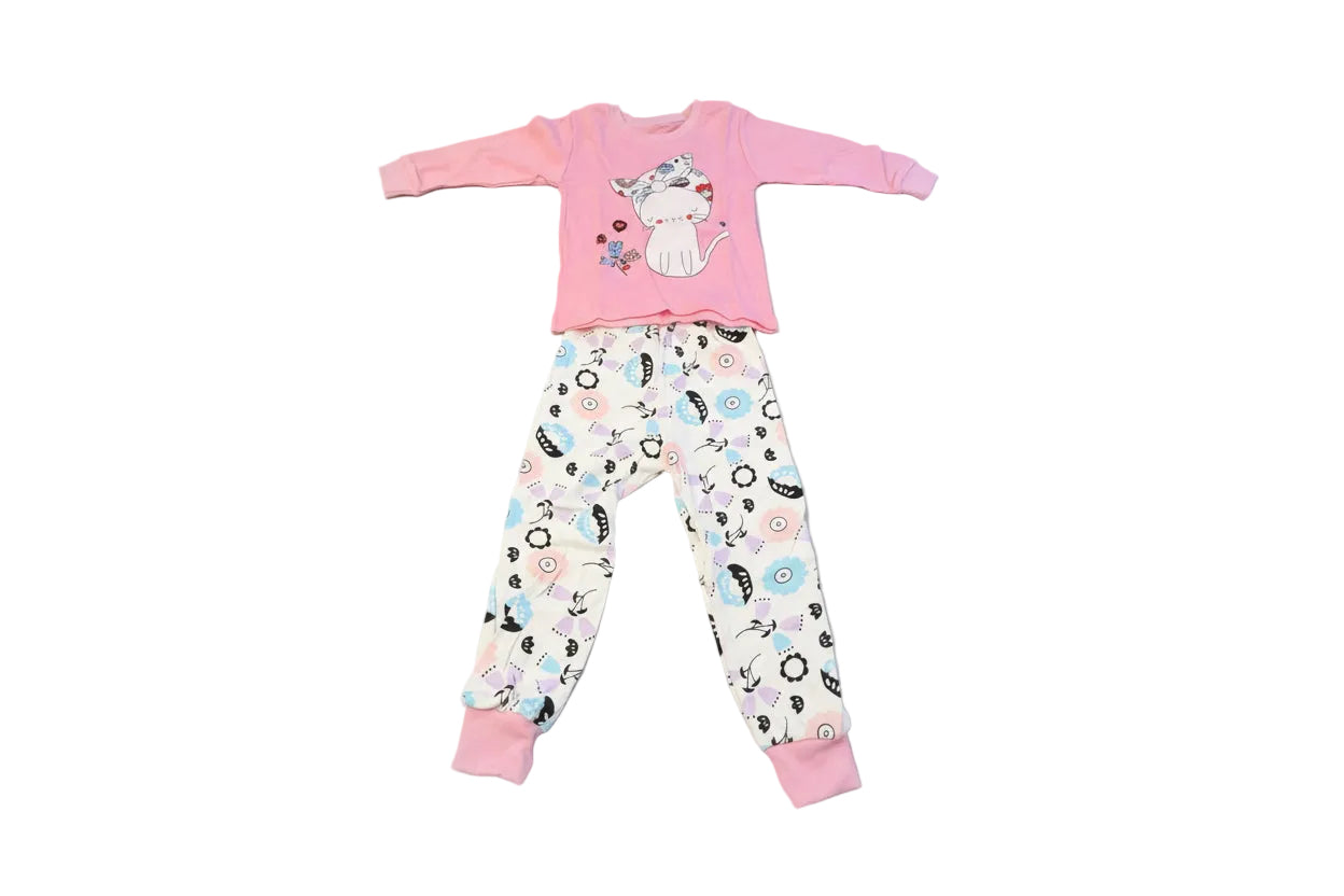 Kids Pajamas set 100% Printed Cotton Sleepwear - Size 2T
