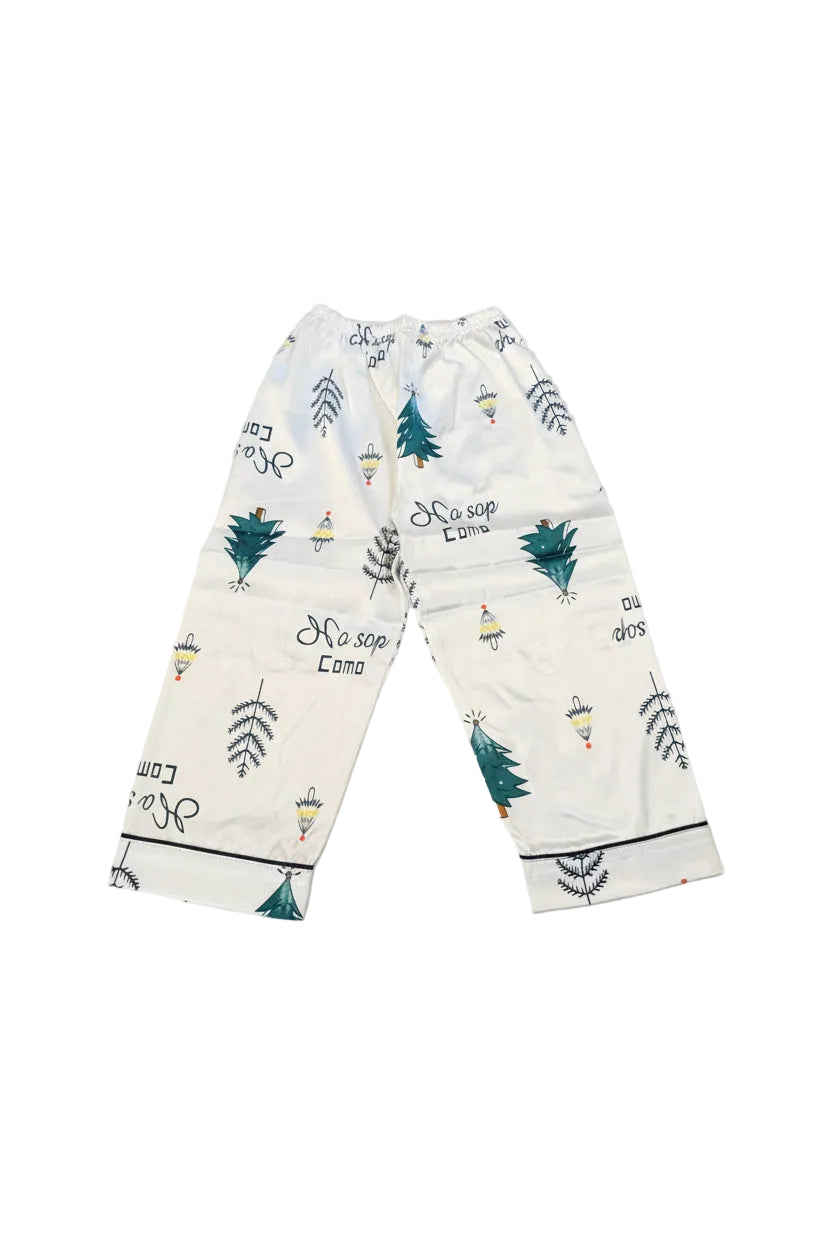 2 Pieces Toddler's Satin Silk Long Sleeve Pajamas sets - Size 3T