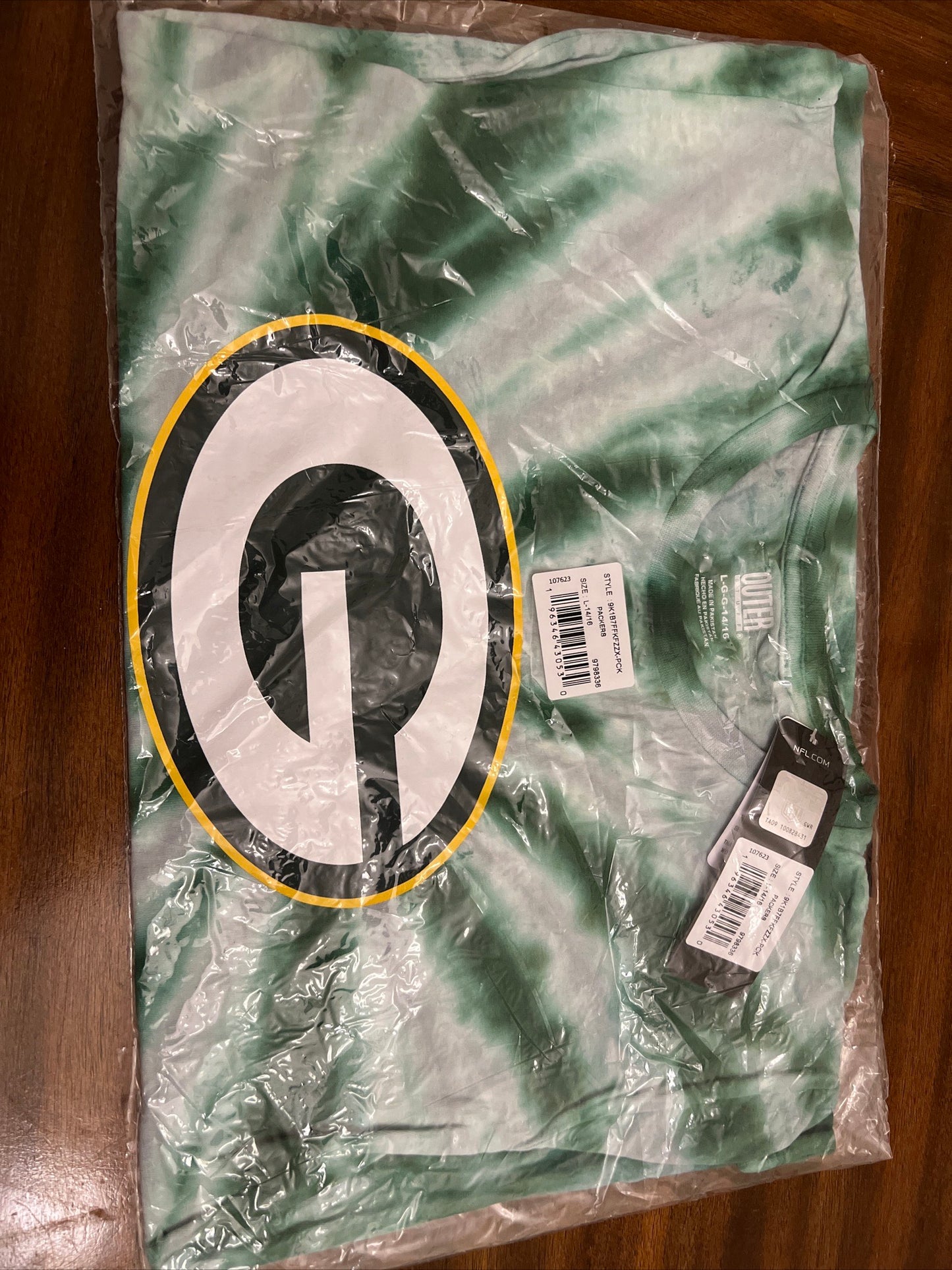 NFL Team Green Bay Packers Football Youth Crew Neck T-Shirt  tie dye Hunter