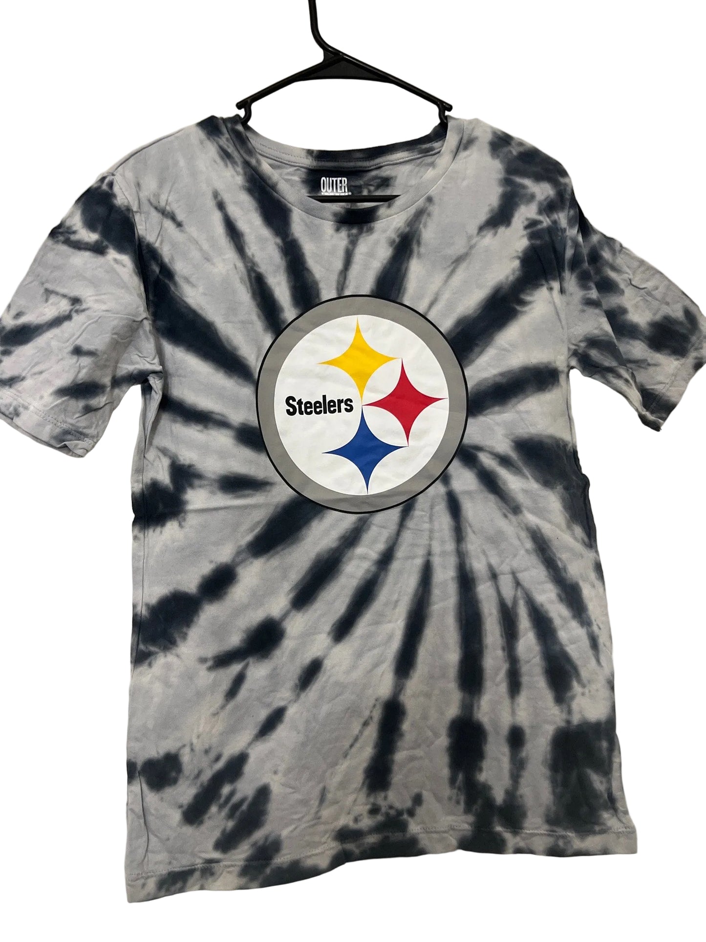 Pittsburgh Steelers Youth Black Tie-Dye Team Logo Short T-Shirt - CHOOSE SIZE