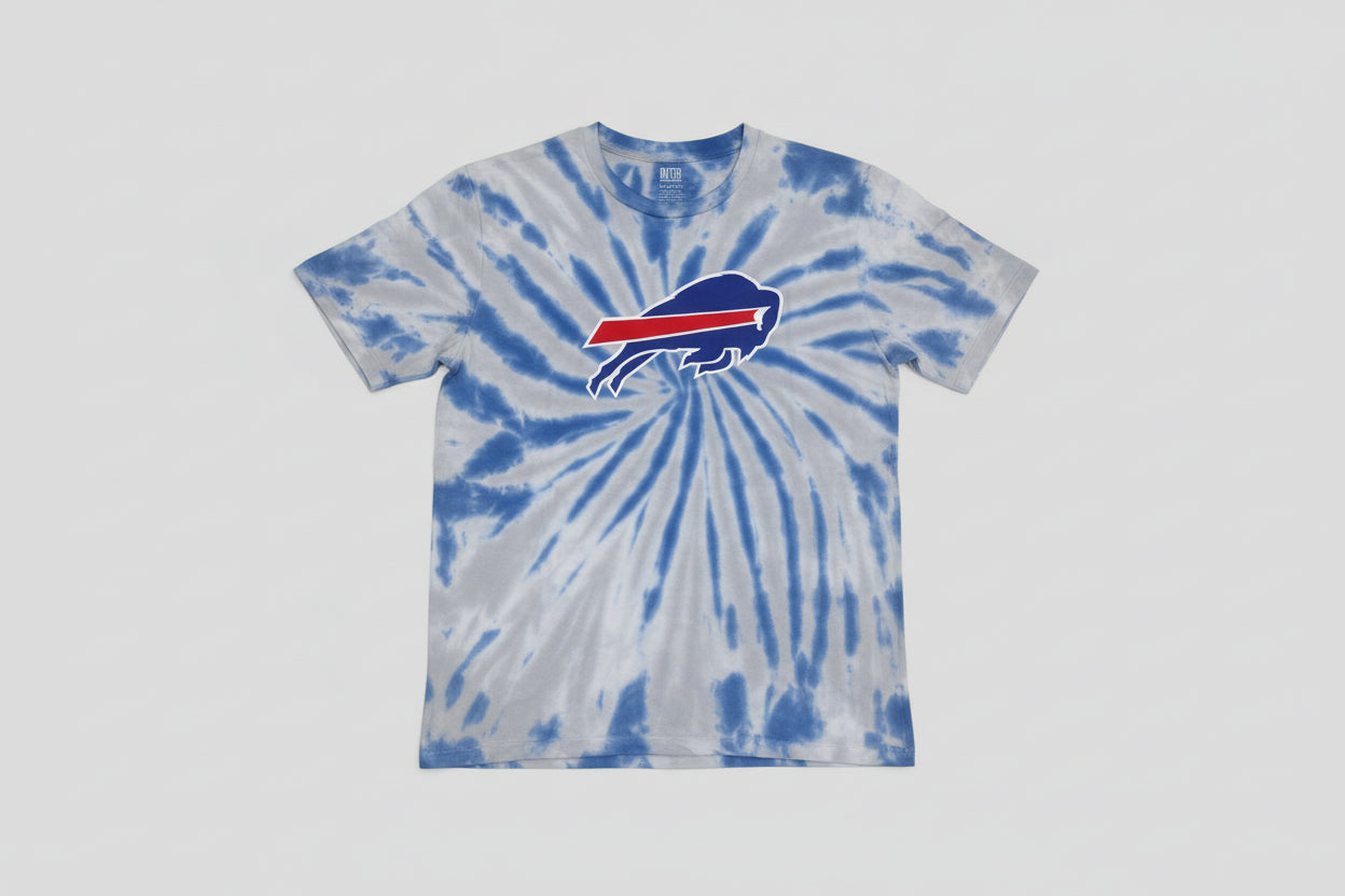 Buffalo Bills NFL  Team Logo Royal Youth Tie Dye Short Sleeve Crew Neck  T-Shirt