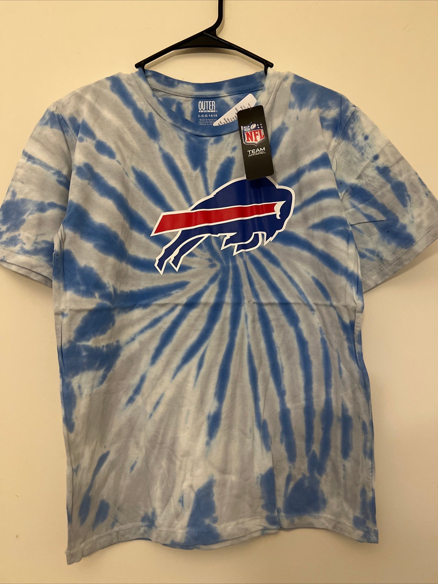 Buffalo Bills NFL  Team Logo Royal Youth Tie Dye Short Sleeve Crew Neck  T-Shirt