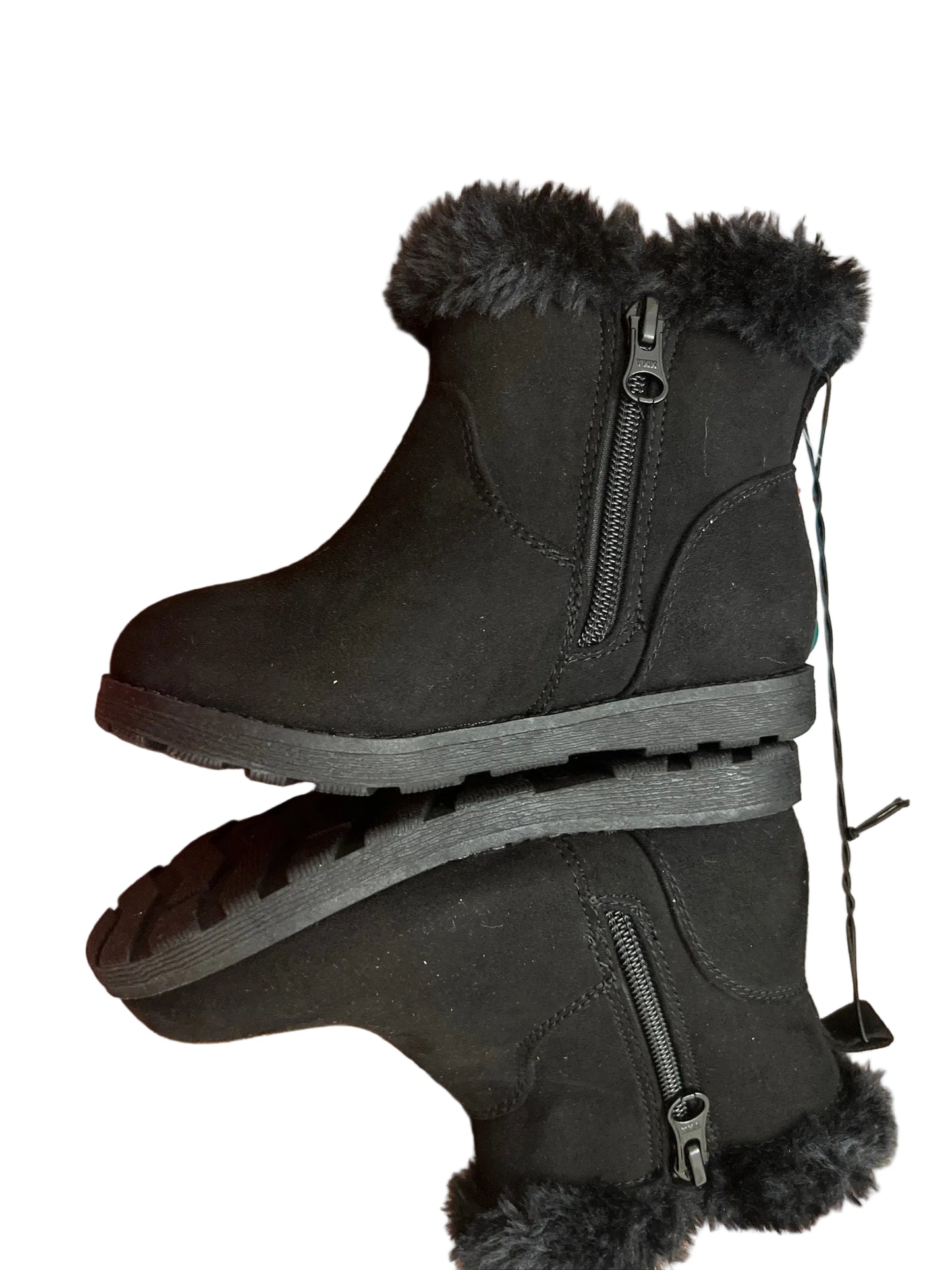 Cat & Jack Toddler Emani Zipper Slip-On Shearling Style Winter Boots Black- CHOOSE SIZE