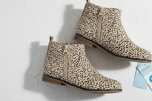 Toddler Girls' Cheetah Leopard Print Ankle Boots Zipper