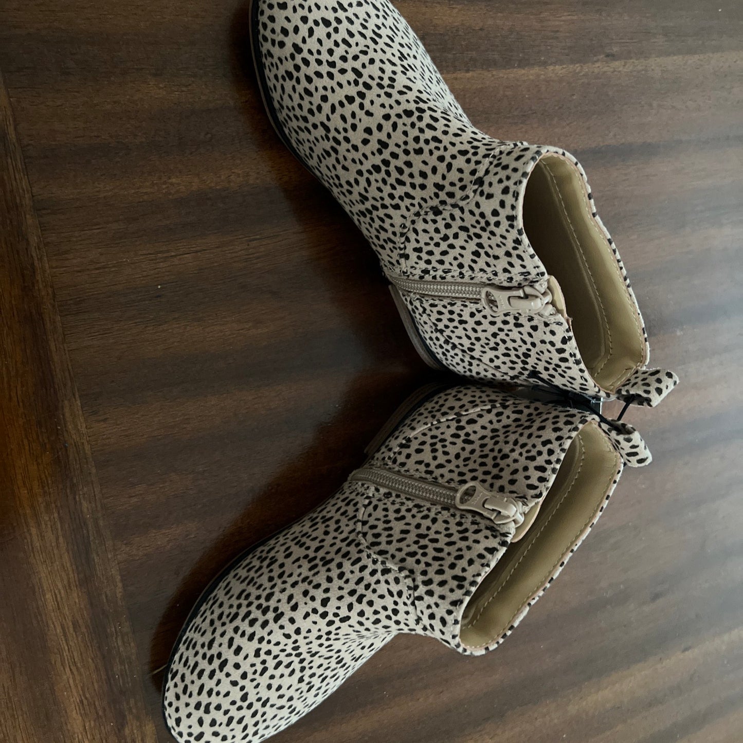 Toddler Girls' Cheetah Leopard Print Ankle Boots Zipper