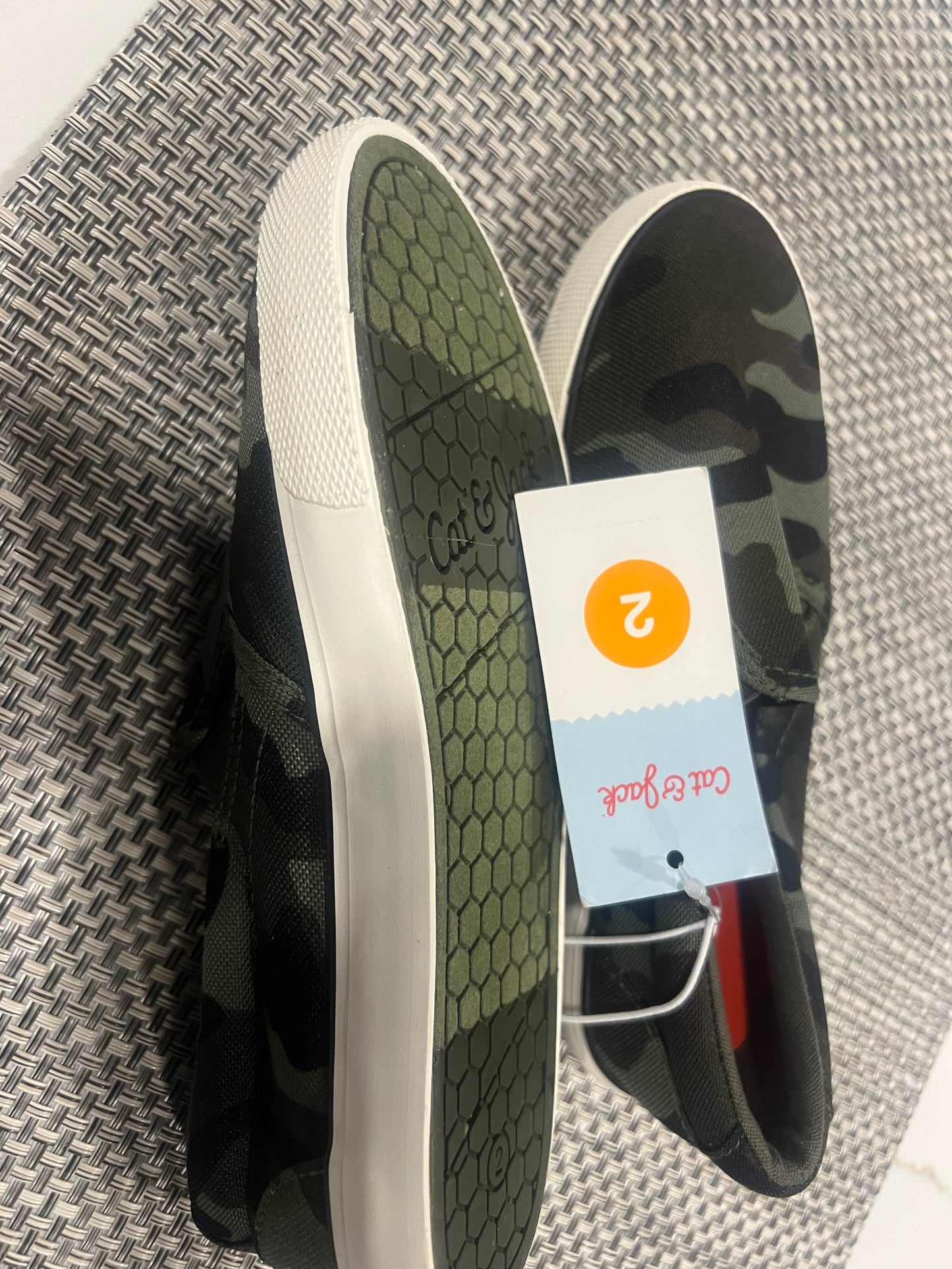 Boys Slip-on Sneakers Shoes Camo