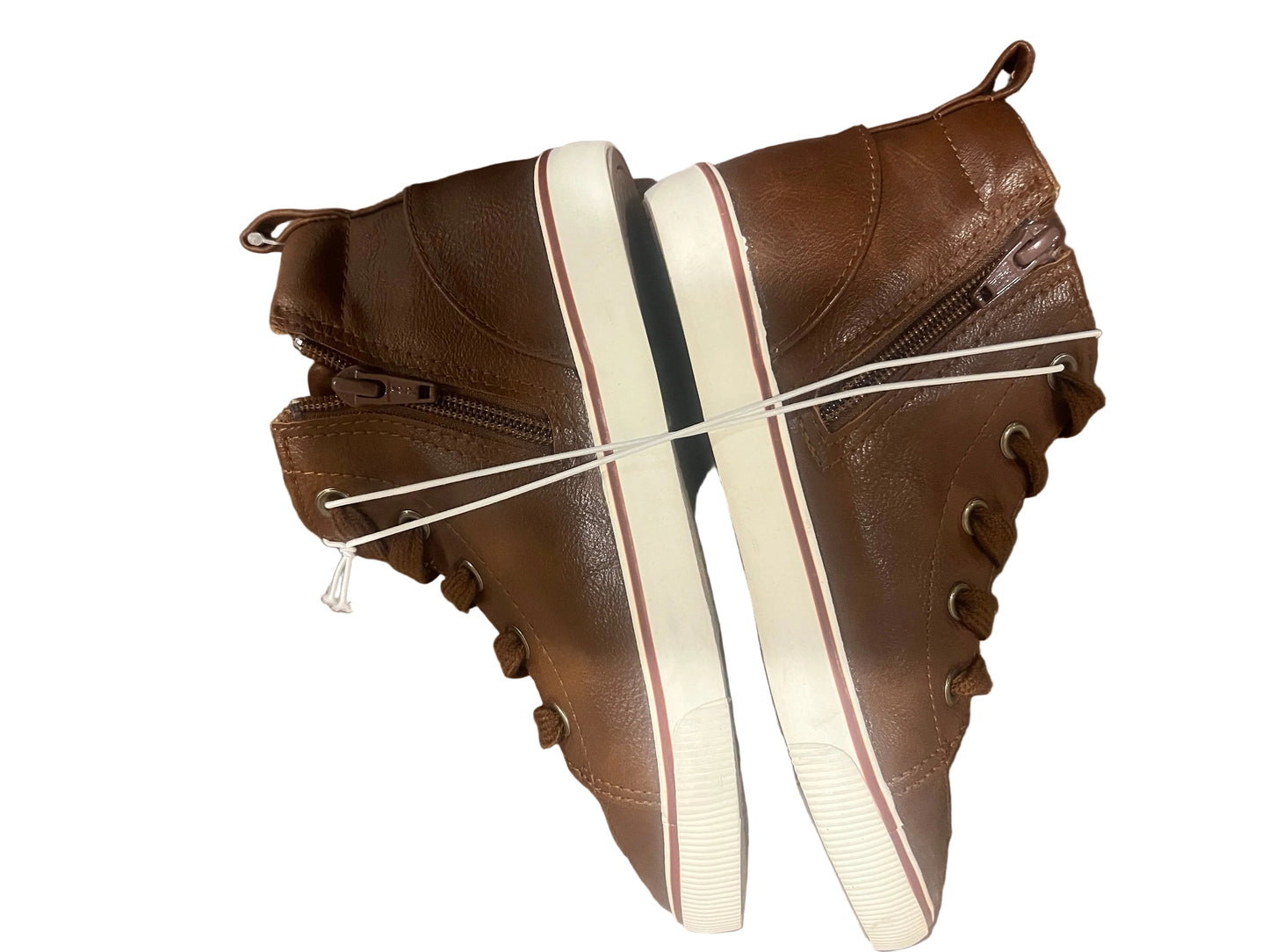 Boys' Florian Lace-Up Zipper Sneakers Brown - Cat & Jack - Size 1