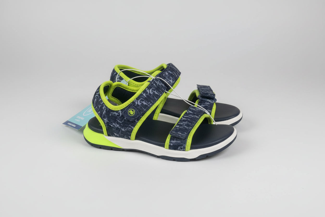 Surprize by Stride Rite Boys' Lumos Green/ Blue Light-Up Sandals